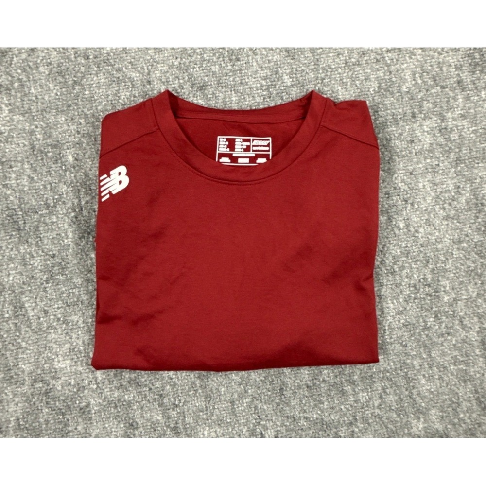 New Balance Mens Medium Maroon NB Dry Tech Tee Long Sleeve Performance NWT